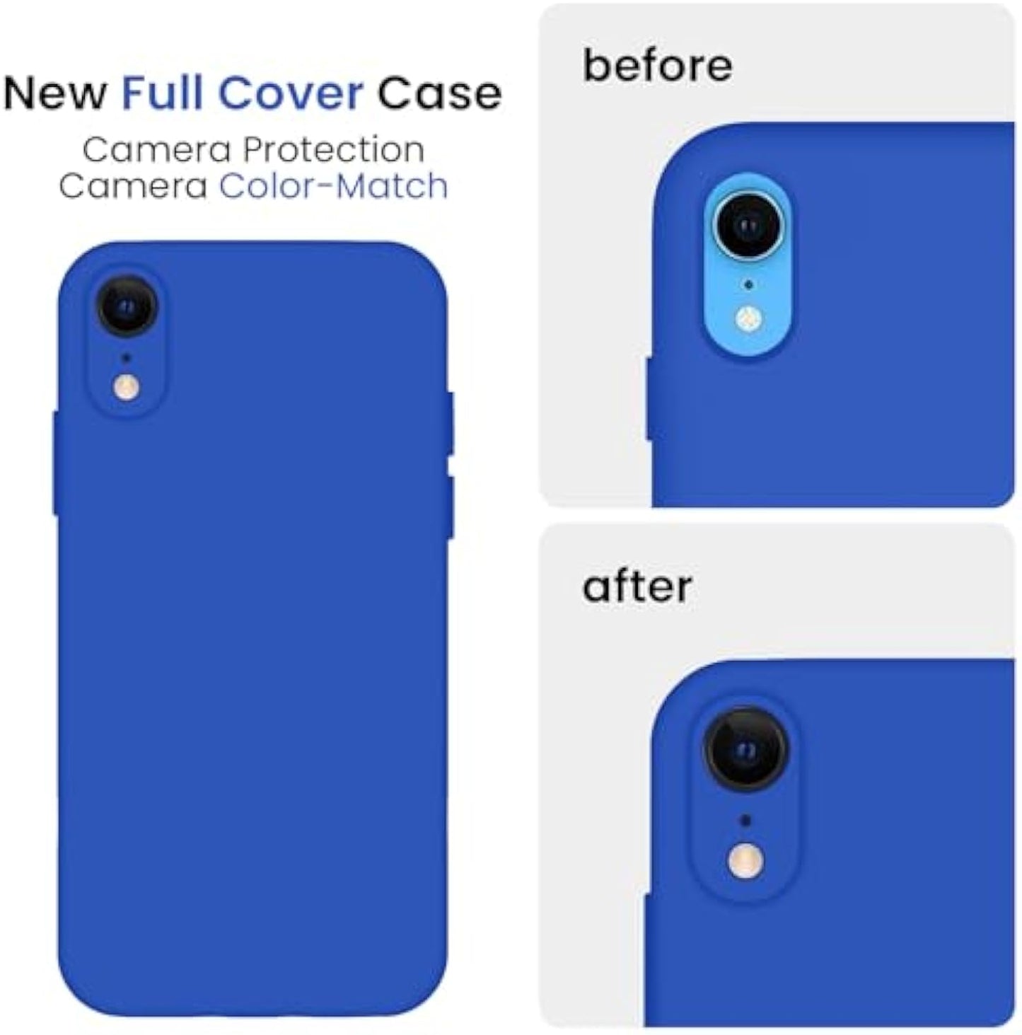 SupShell™️ Minimalist Silicone Phone Case Series for iPhone XR, Klein Blue