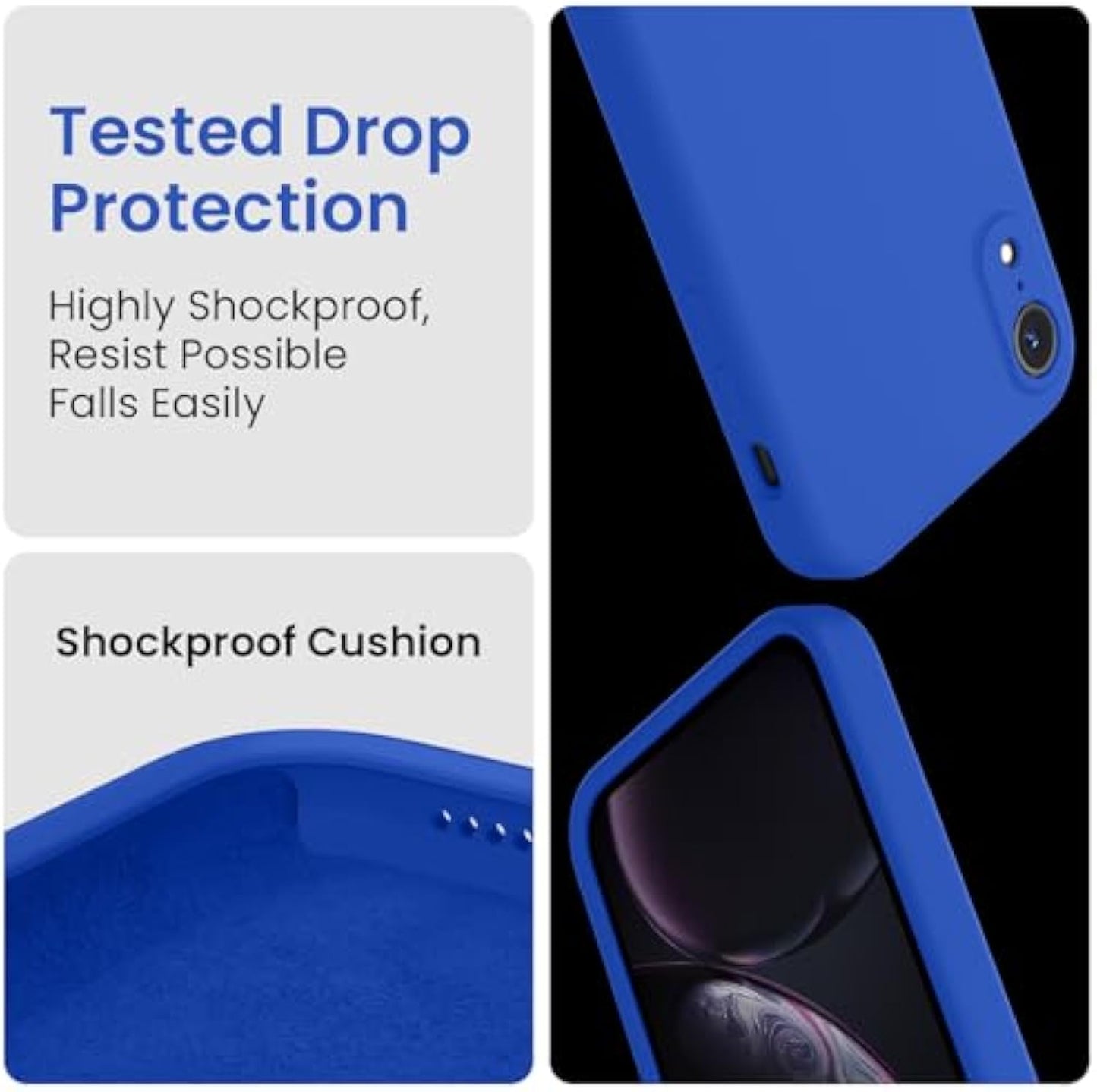 SupShell™️ Minimalist Silicone Phone Case Series for iPhone XR, Klein Blue