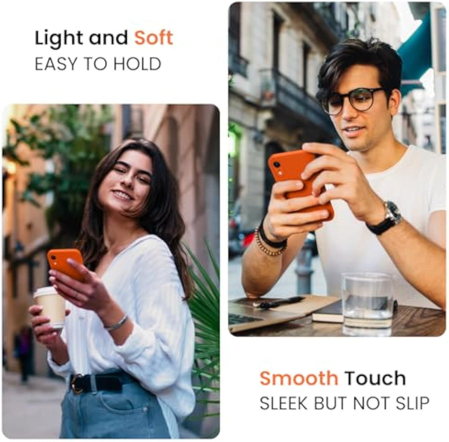 SupShell™️ Minimalist Silicone Phone Case Series for iPhone XR, Neon Orange - Supshell