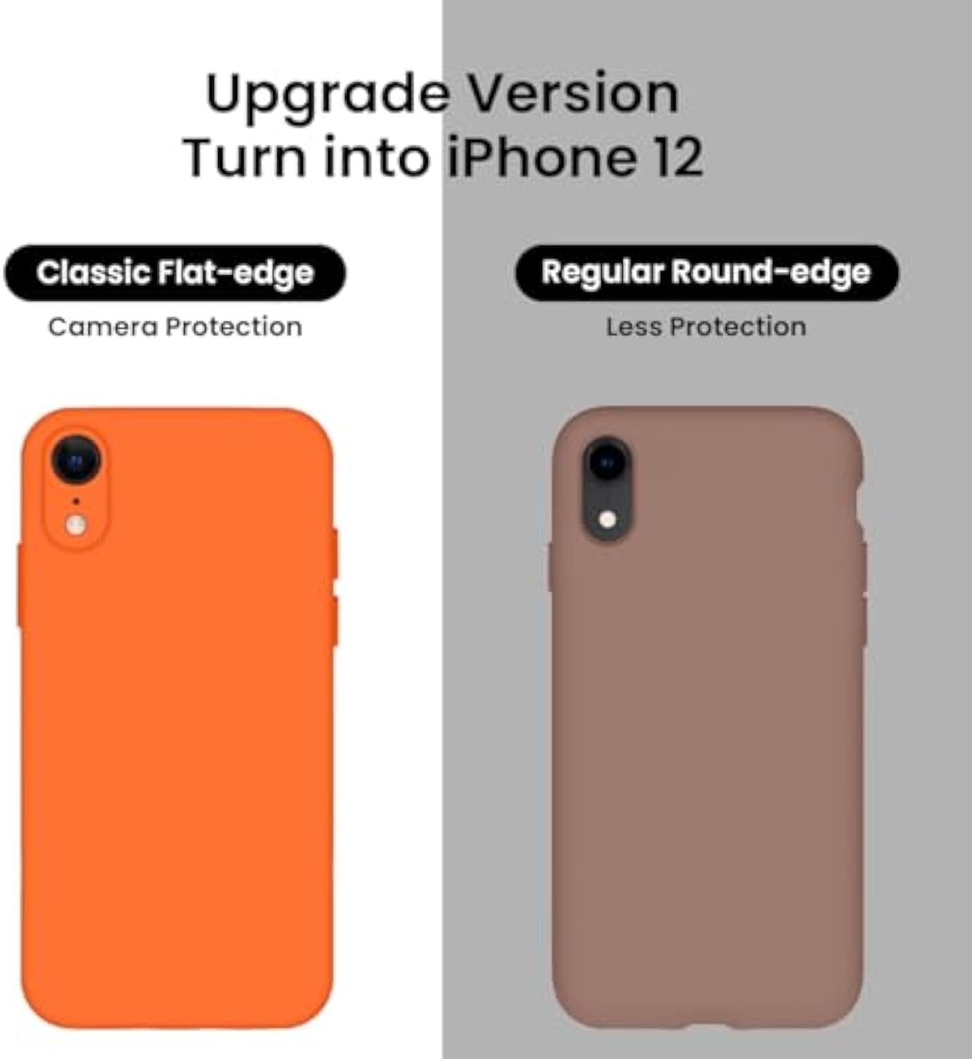 SupShell™️ Minimalist Silicone Phone Case Series for iPhone XR, Neon Orange