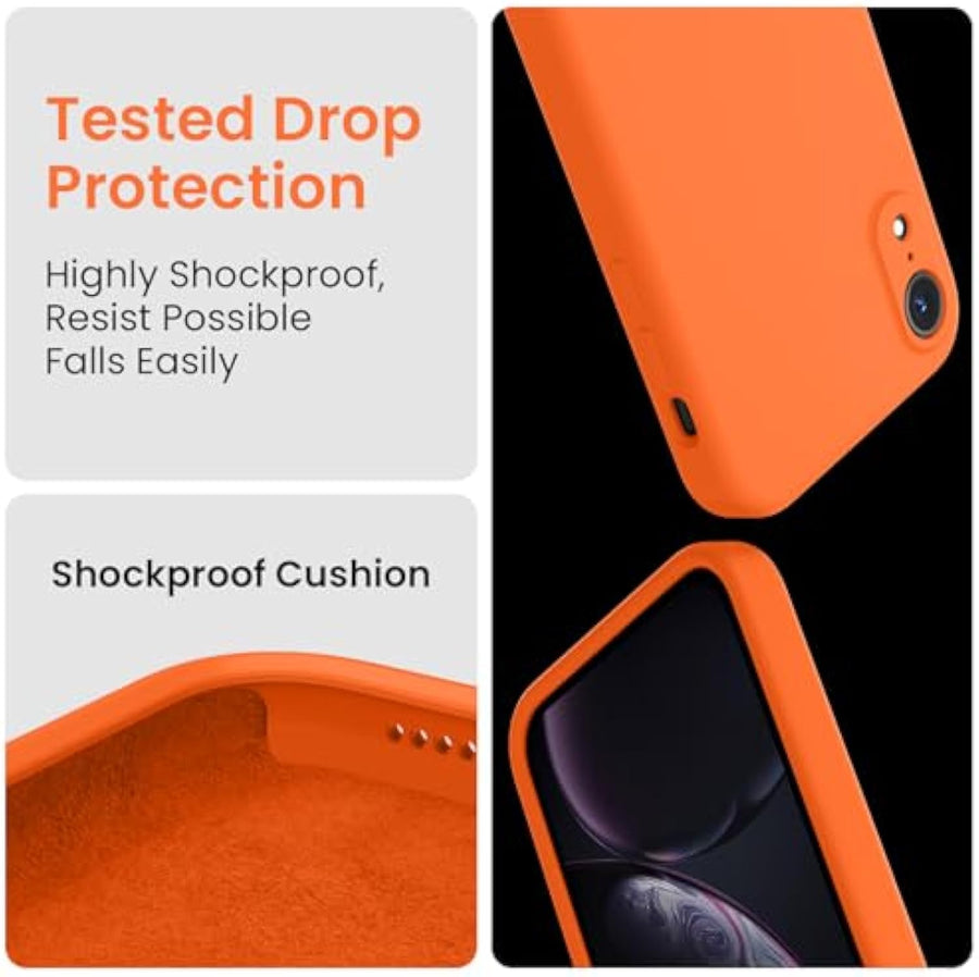 SupShell™️ Minimalist Silicone Phone Case Series for iPhone XR, Neon Orange - Supshell
