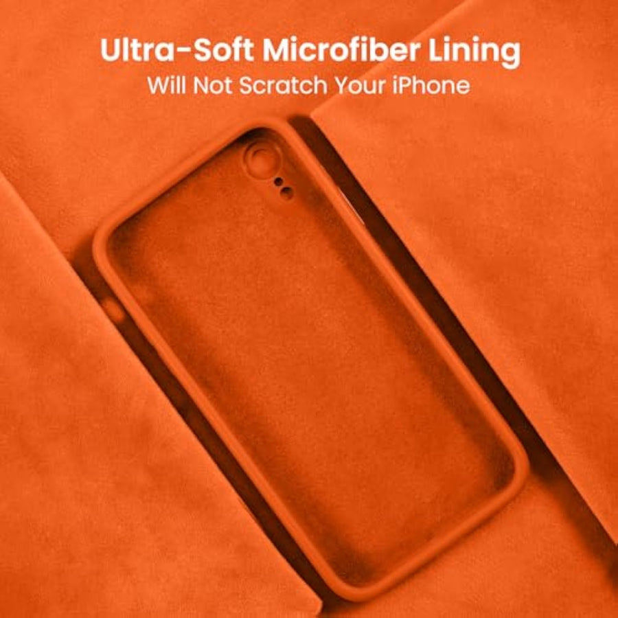 SupShell™️ Minimalist Silicone Phone Case Series for iPhone XR, Neon Orange - Supshell