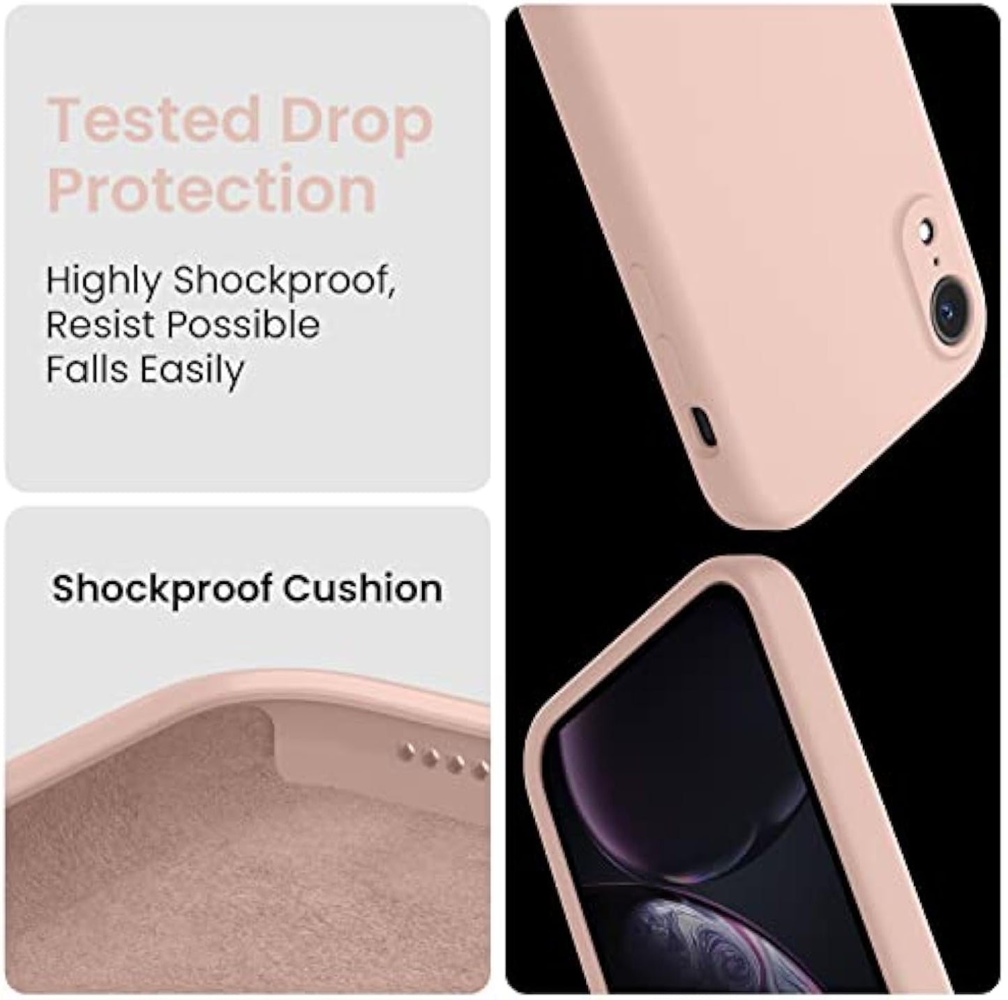 SupShell™️ Minimalist Silicone Phone Case Series for iPhone XR, Pink Sand