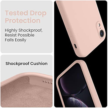 SupShell™️ Minimalist Silicone Phone Case Series for iPhone XR, Pink Sand