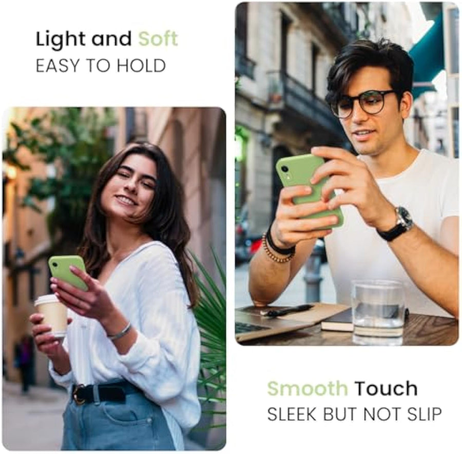 SupShell™️ Minimalist Silicone Phone Case Series for iPhone XR, Tea Green - Supshell