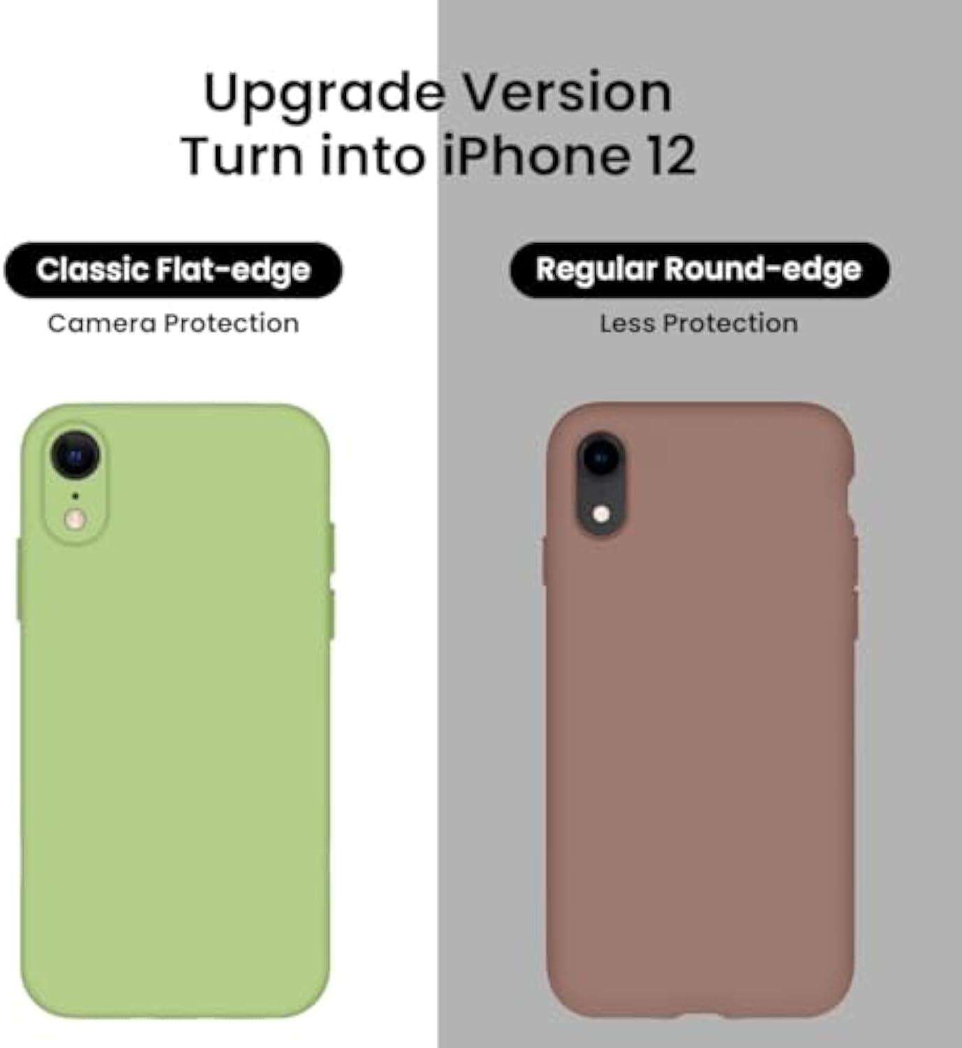 SupShell™️ Minimalist Silicone Phone Case Series for iPhone XR, Tea Green