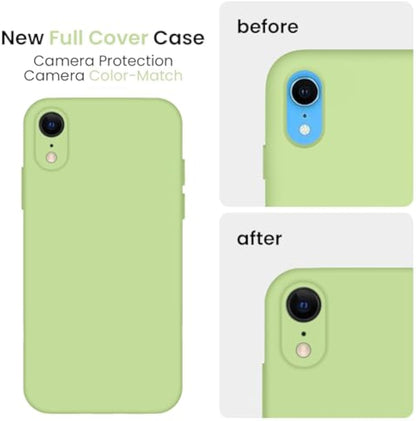 SupShell™️ Minimalist Silicone Phone Case Series for iPhone XR, Tea Green