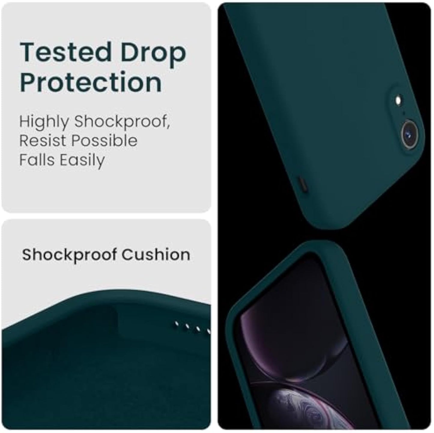 SupShell™️ Minimalist Silicone Phone Case Series for iPhone XR, Teal