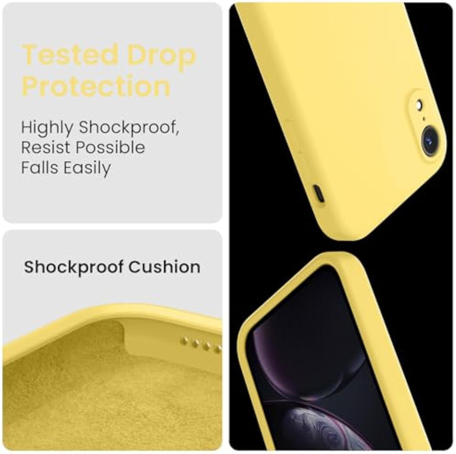 SupShell™️ Minimalist Silicone Phone Case Series for iPhone XR, Yellow - Supshell