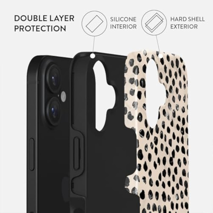 SupShell™️ Silicone Marble Textures Phone Case Series for iPhone 16, 15, 14, 13, 12, Almond Latte - Supshell