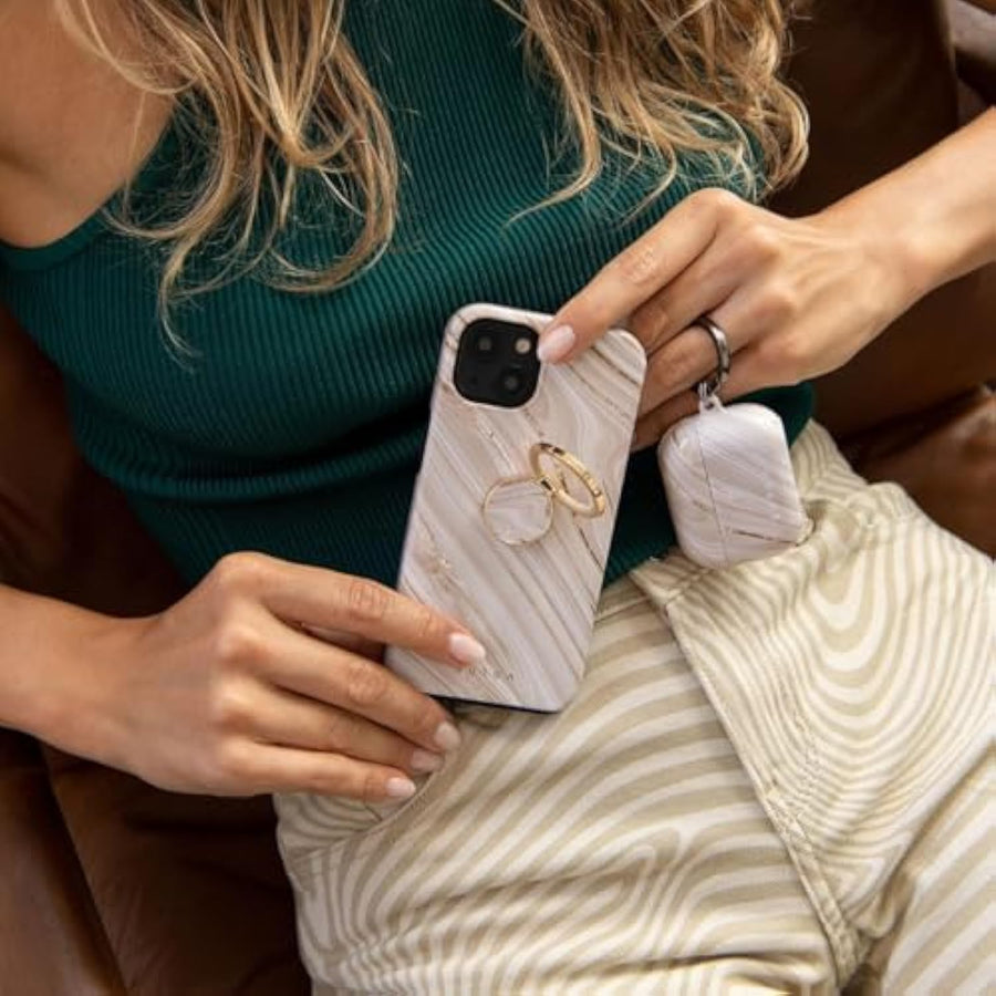 SupShell™️ Silicone Marble Textures Phone Case Series for iPhone 16, 15, 14, 13, 12, Full Glam - Supshell