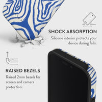 SupShell™️ Silicone Marble Textures Phone Case Series for iPhone 16, 15, 14, 13, 12, Seven Seas - Supshell