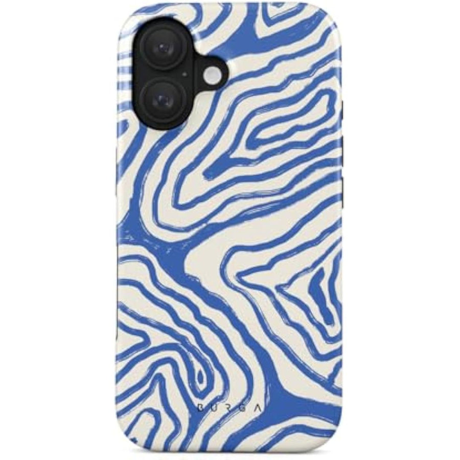 SupShell™️ Silicone Marble Textures Phone Case Series for iPhone 16, 15, 14, 13, 12, Seven Seas - Supshell