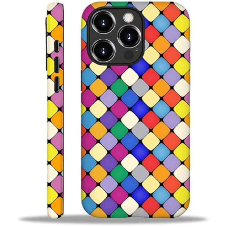 SupShell™️ TPU Geometric Pattern Case Series Compatible with iPhone Series, Rainbow - Supshell