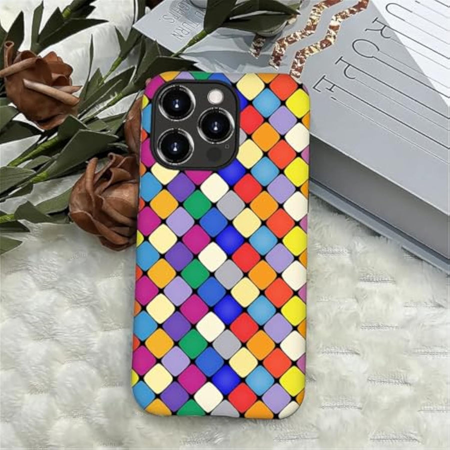SupShell™️ TPU Geometric Pattern Case Series Compatible with iPhone Series, Rainbow - Supshell
