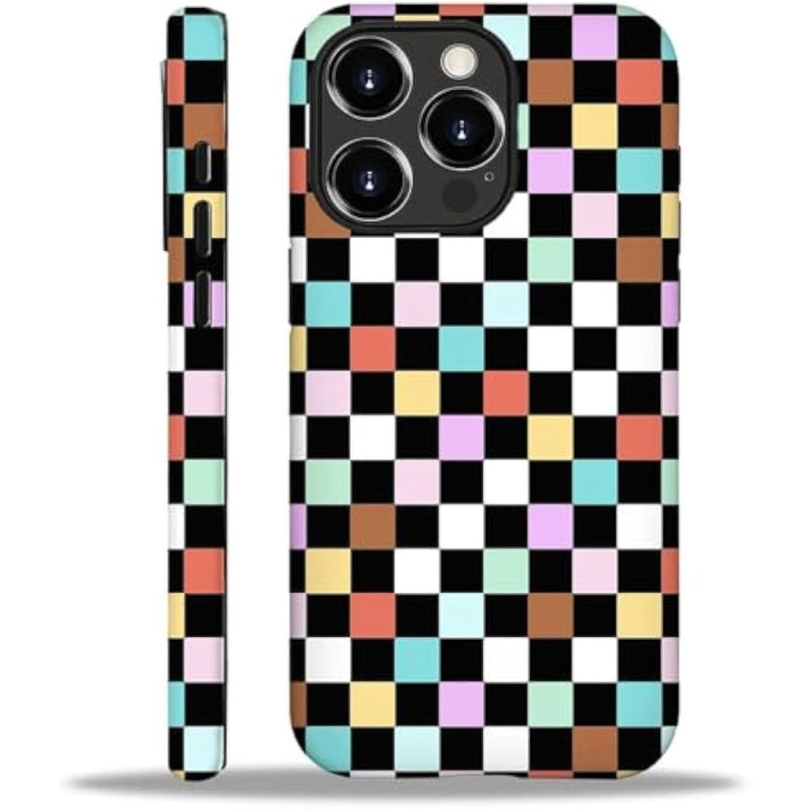 SupShell™️ TPU Geometric Pattern Case Series Compatible with iPhone Series, Checkerboard - Supshell