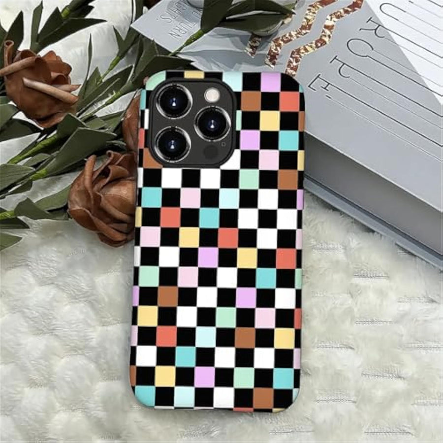 SupShell™️ TPU Geometric Pattern Case Series Compatible with iPhone Series, Checkerboard - Supshell