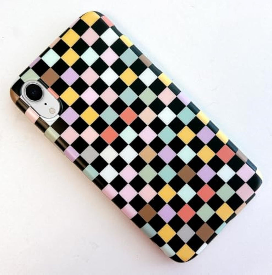 SupShell™️ TPU Geometric Pattern Case Series Compatible with iPhone XR, Colorful Chessboard - Supshell