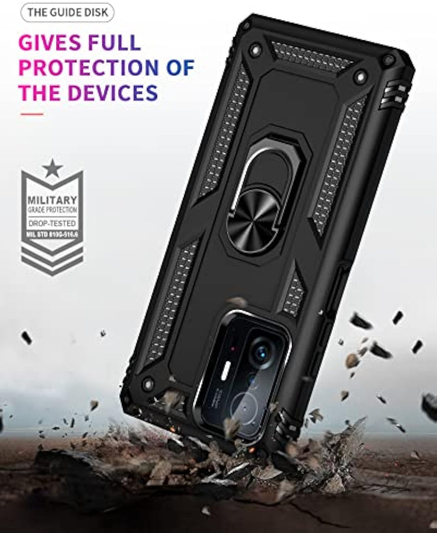 SupShell™️ TPU Military Protection Shockproof Rugged Armor Case Series for Mi 11T / 11T Pro, Black - Supshell