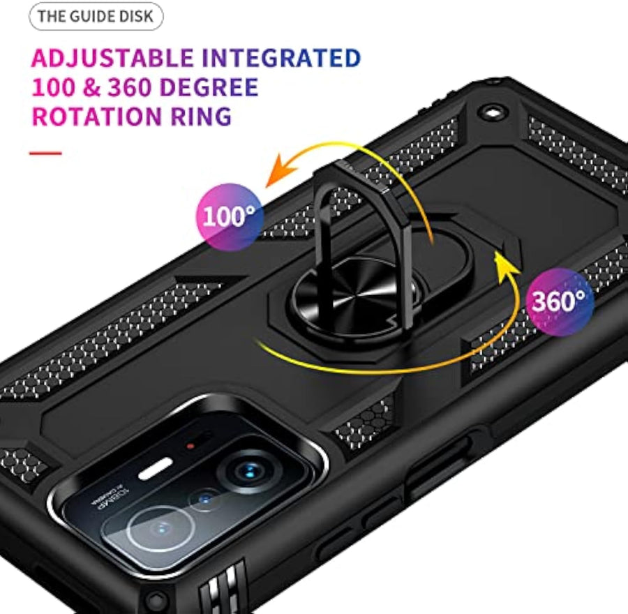SupShell™️ TPU Military Protection Shockproof Rugged Armor Case Series for Mi 11T / 11T Pro, Black - Supshell