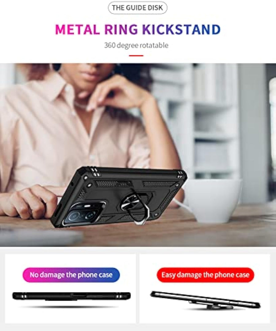 SupShell™️ TPU Military Protection Shockproof Rugged Armor Case Series for Mi 11T / 11T Pro, Black - Supshell