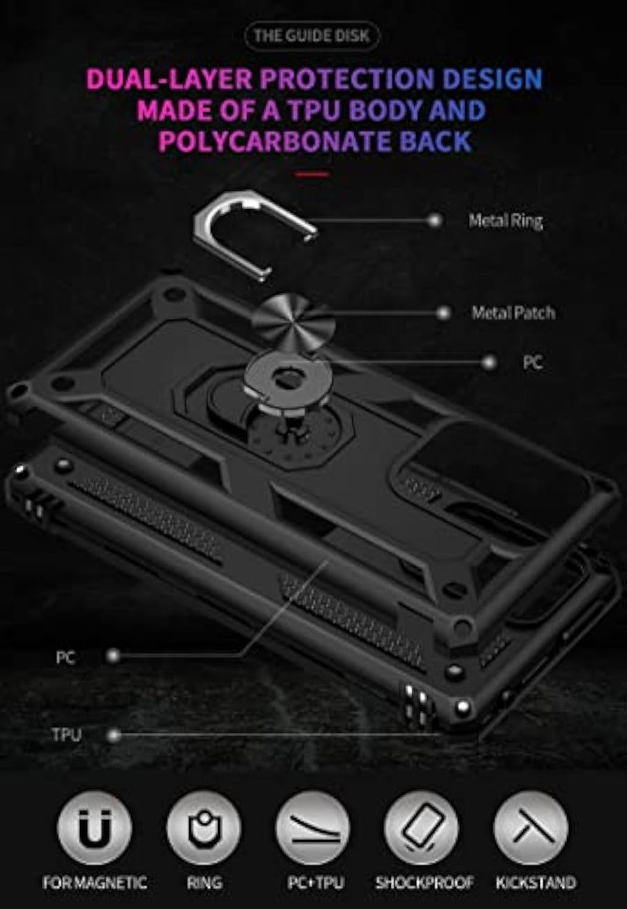 SupShell™️ TPU Military Protection Shockproof Rugged Armor Case Series for Mi 11T / 11T Pro, Black - Supshell