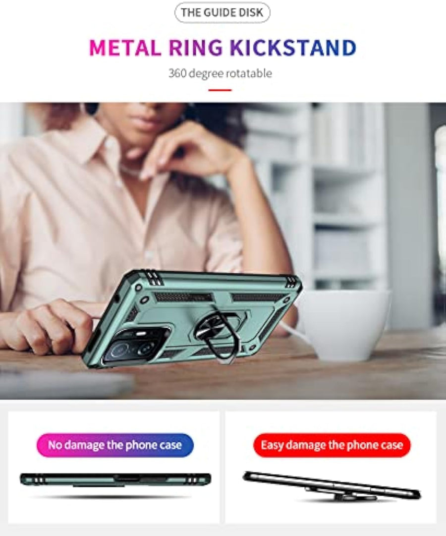 SupShell™️ TPU Military Protection Shockproof Rugged Armor Case Series for Mi 11T / 11T Pro, Green - Supshell