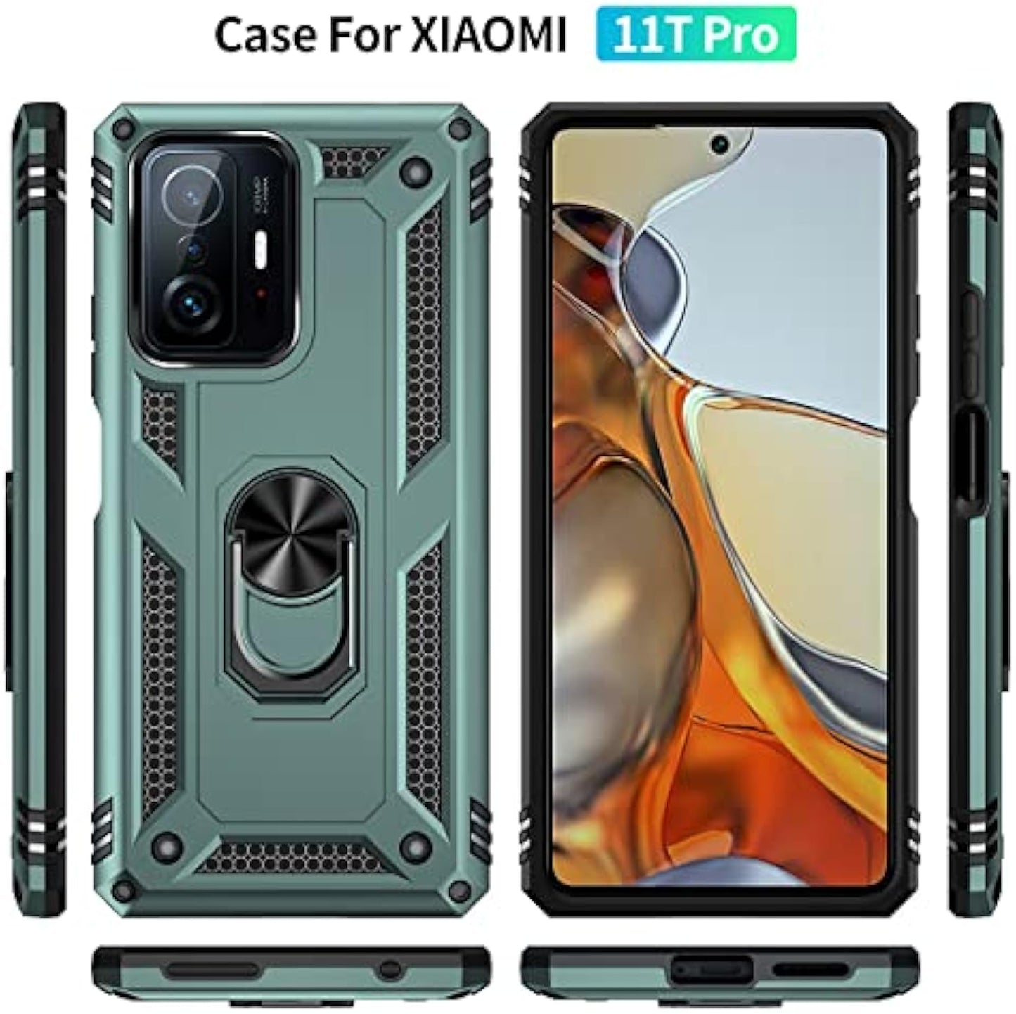 SupShell™️ TPU Military Protection Shockproof Rugged Armor Case Series for Mi 11T / 11T Pro, Green