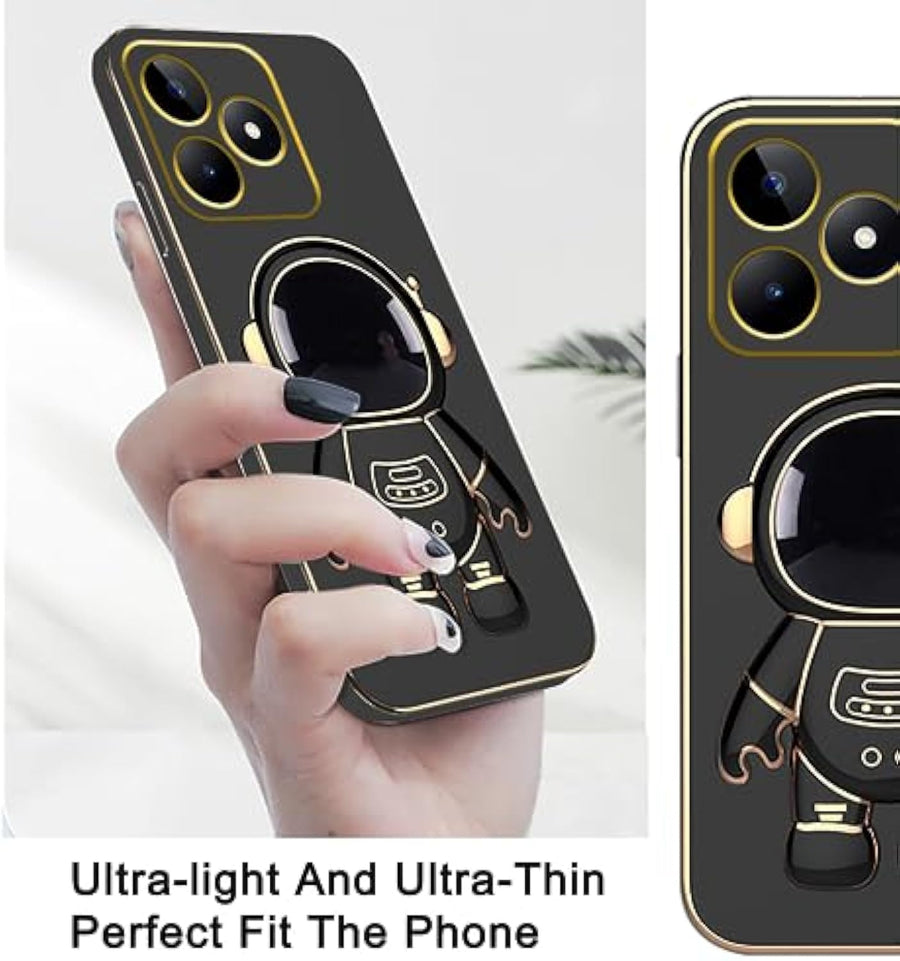 SupShell™️ Silicone Cute Astronaut Case Series Compatible with Realme Note 50, Black - Supshell