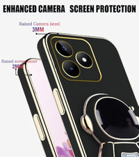 SupShell™️ Silicone Cute Astronaut Case Series Compatible with Realme Note 50, Black - Supshell