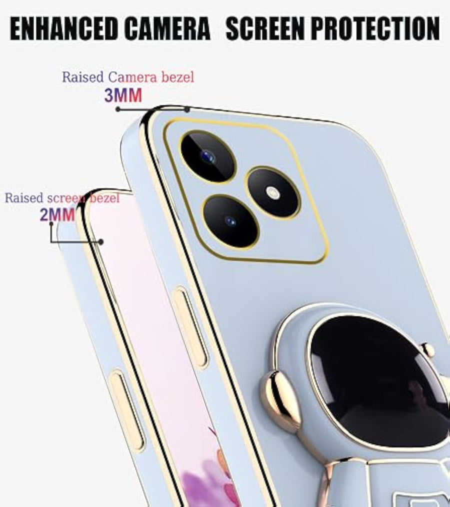 SupShell™️ Silicone Cute Astronaut Case Series Compatible with Realme Note 50, Blue - Supshell
