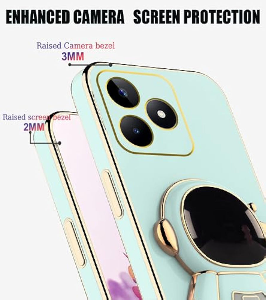 SupShell™️ Silicone Cute Astronaut Case Series Compatible with Realme Note 50, Green - Supshell