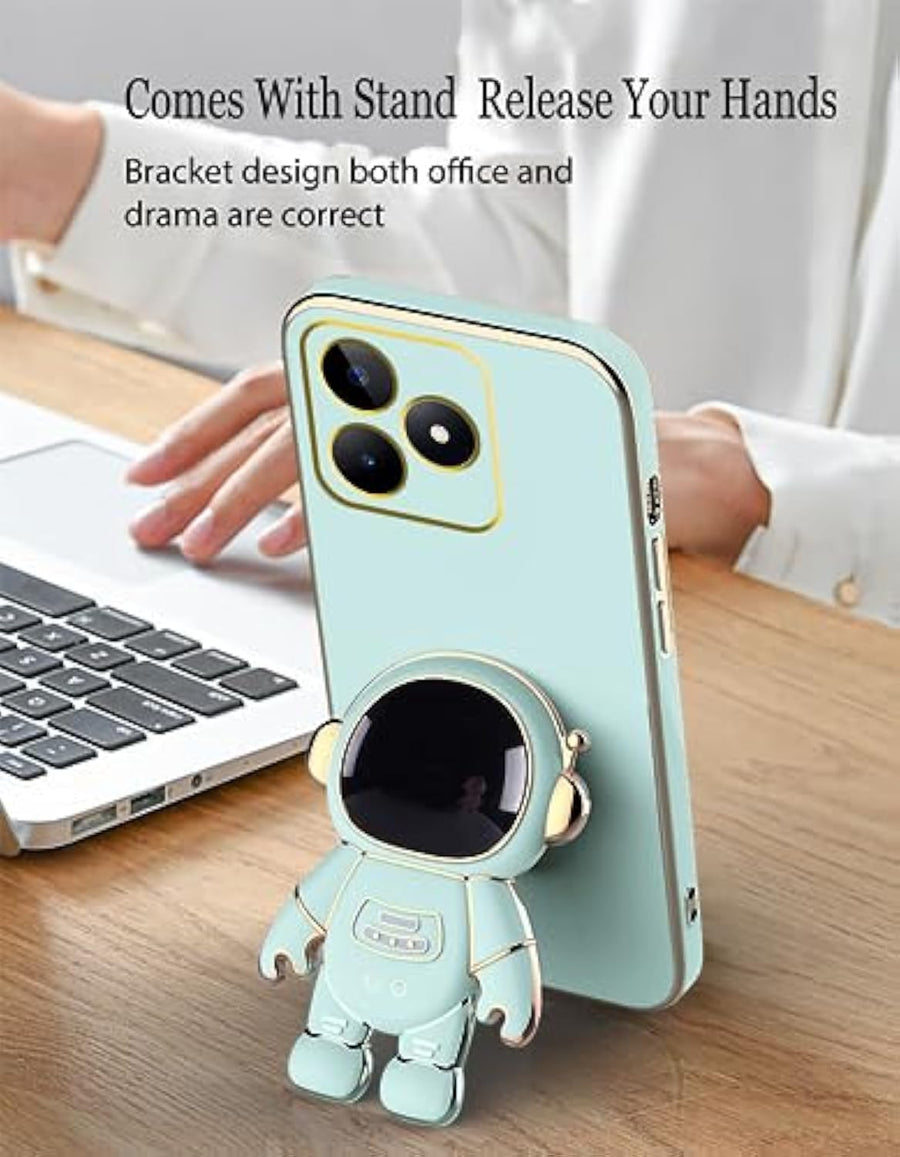 SupShell™️ Silicone Cute Astronaut Case Series Compatible with Realme Note 50, Green - Supshell