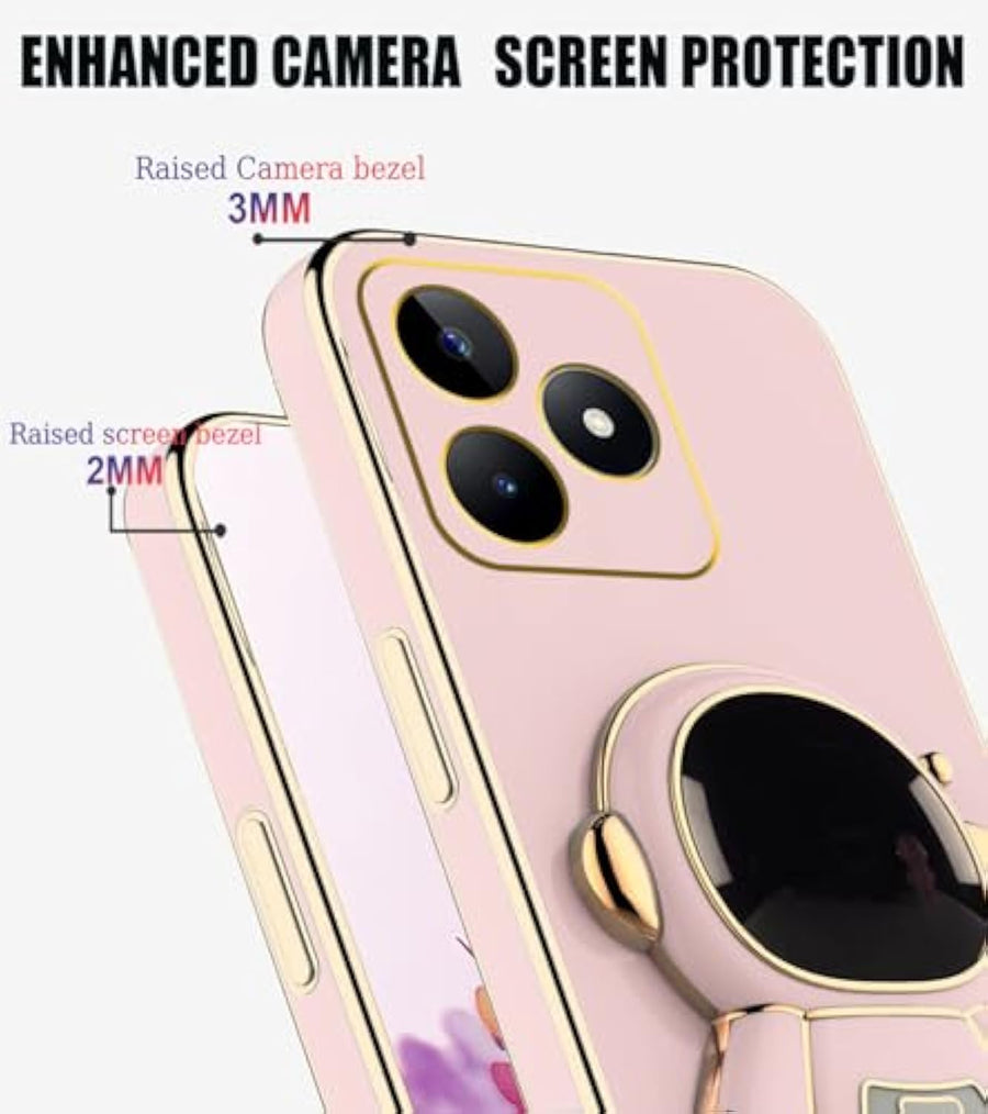 SupShell™️ Silicone Cute Astronaut Case Series Compatible with Realme Note 50, Pink - Supshell