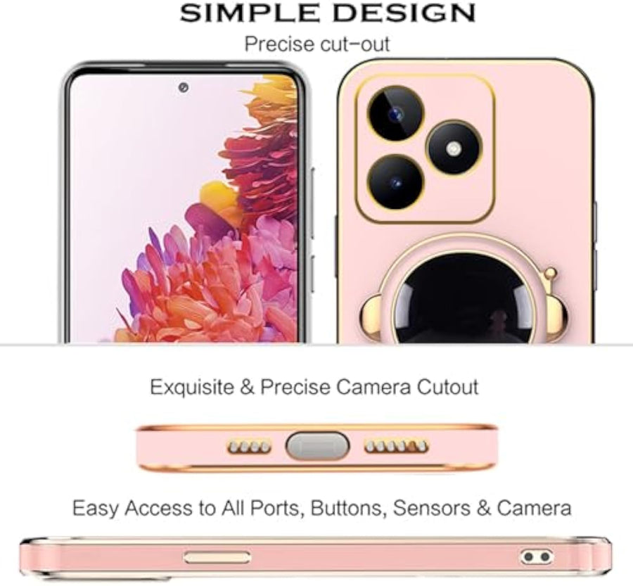 SupShell™️ Silicone Cute Astronaut Case Series Compatible with Realme Note 50, Pink - Supshell