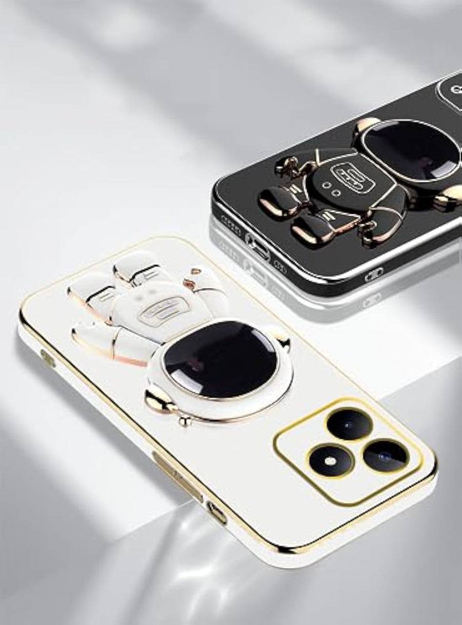 SupShell™️ Silicone Cute Astronaut Case Series Compatible with Realme Note 50, White - Supshell