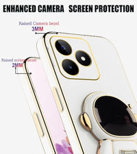 SupShell™️ Silicone Cute Astronaut Case Series Compatible with Realme Note 50, White - Supshell