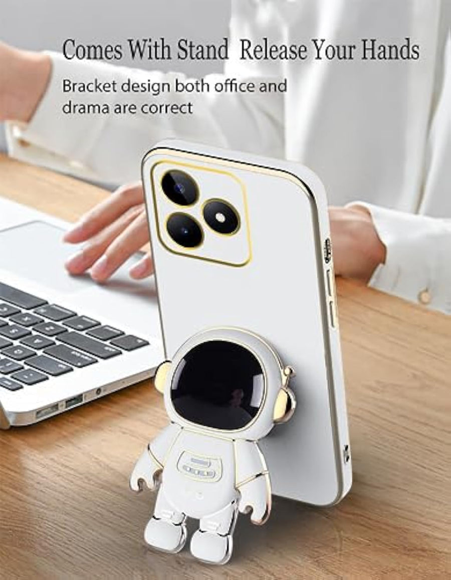 SupShell™️ Silicone Cute Astronaut Case Series Compatible with Realme Note 50, White - Supshell