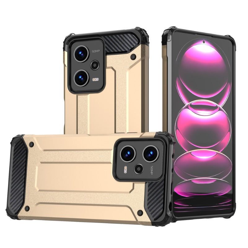 Cross-border suitable for Redmi NOTE12PRO mobile phone case King Kong four corners three anti-drop armor PocoX5 protective case - Supshell