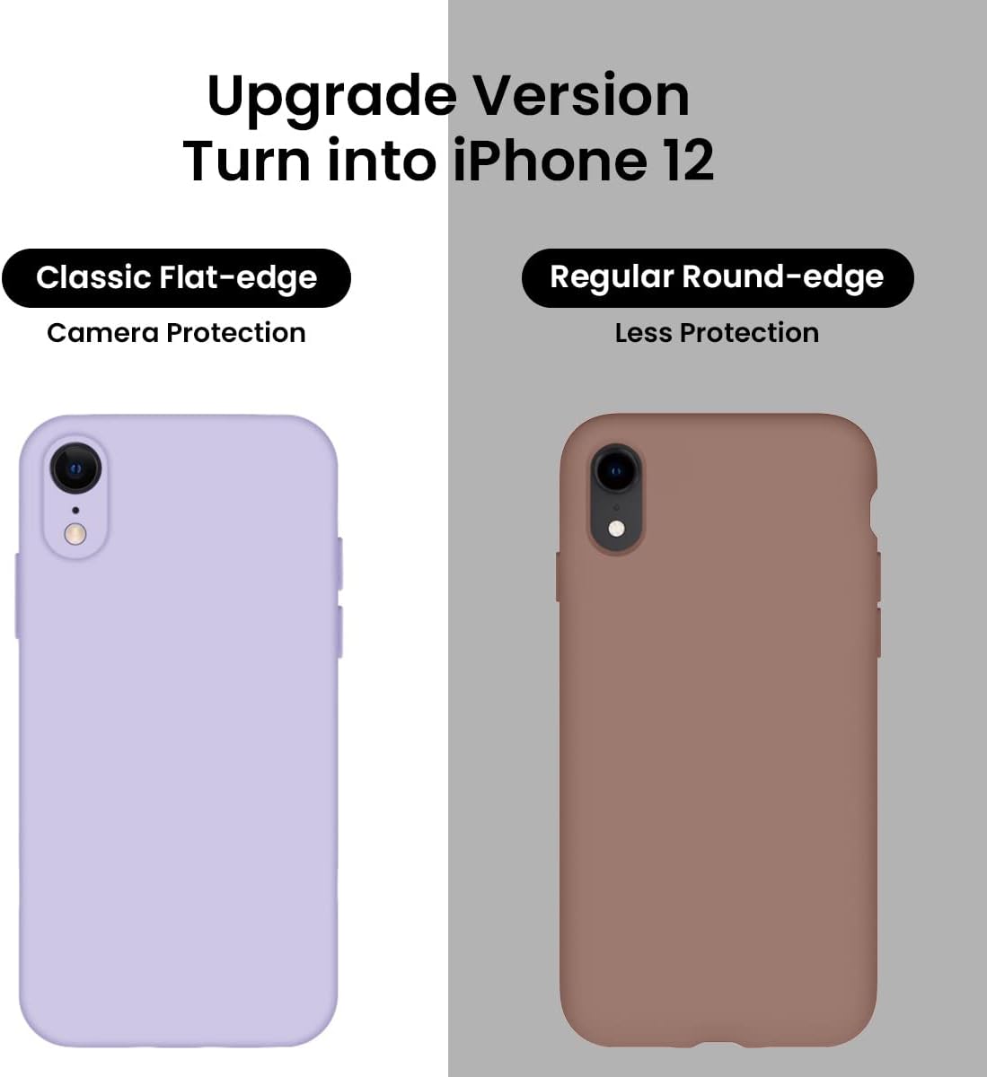 SupShell™️ Minimalist Silicone Phone Case Series for iPhone XR, Clove Purple