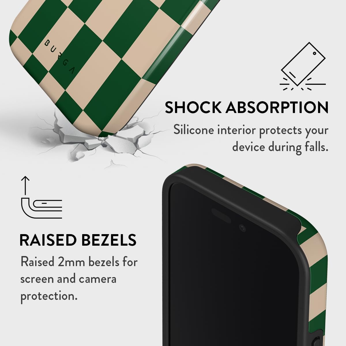 SupShell™️ Silicone Marble Textures Phone Case Series for iPhone 16, 15, 14, 13, 12, Ivy League - Supshell