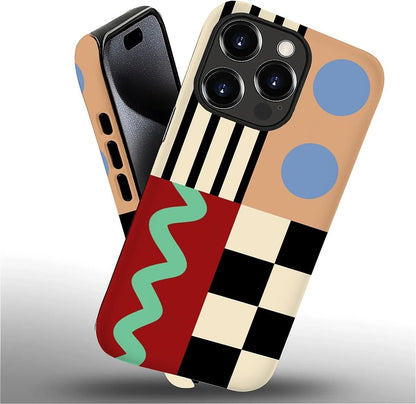 SupShell™️ TPU Geometric Pattern Case Series Compatible with iPhone Series, Stitching