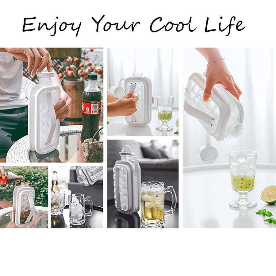 2-in-1 Water Bottle and Ice Ball Maker
