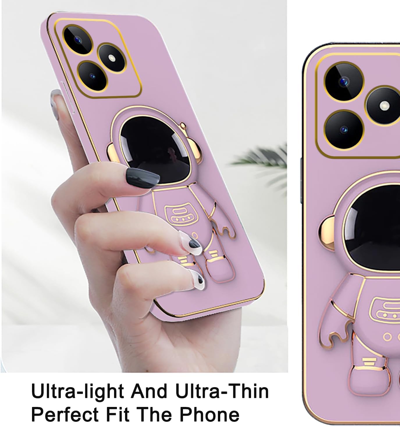 SupShell™️ Silicone Cute Astronaut Case Series Compatible with Realme Note 50, Purple