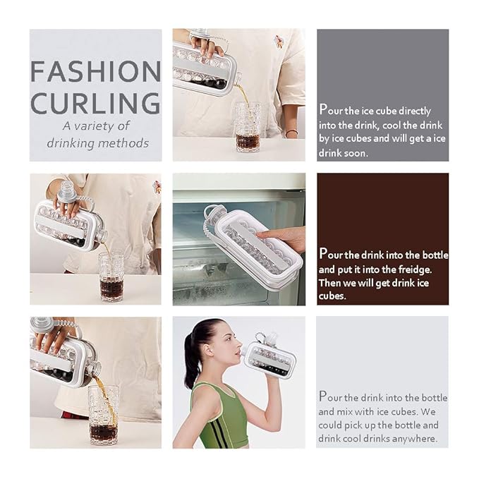 2-in-1 Water Bottle and Ice Ball Maker