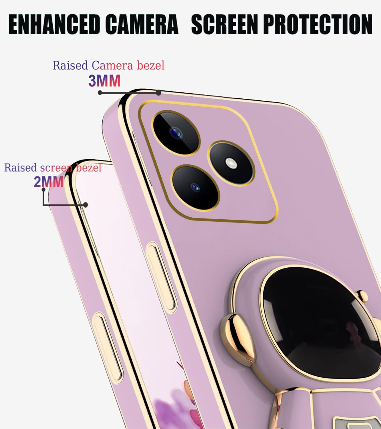 SupShell™️ Silicone Cute Astronaut Case Series Compatible with Realme Note 50, Purple