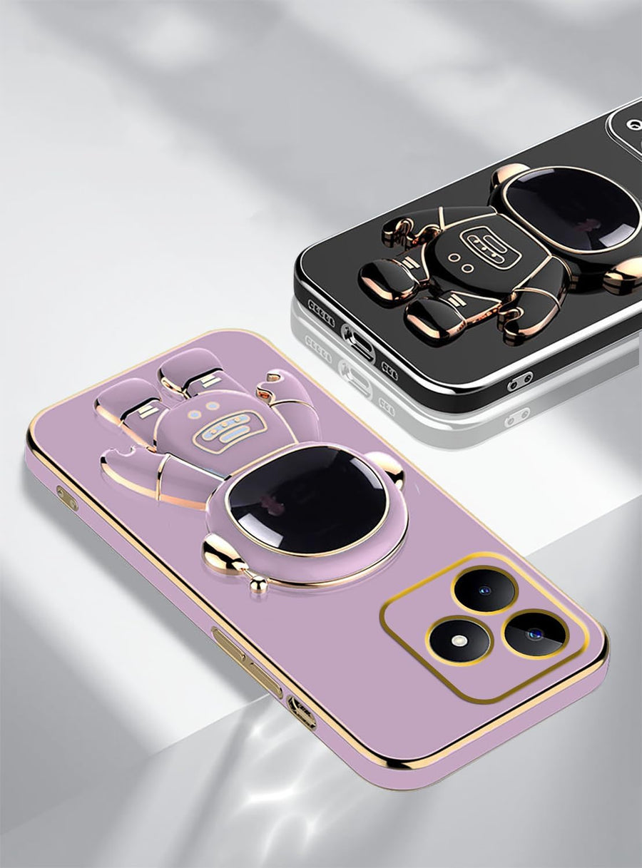 SupShell™️ Silicone Cute Astronaut Case Series Compatible with Realme Note 50, Purple - Supshell