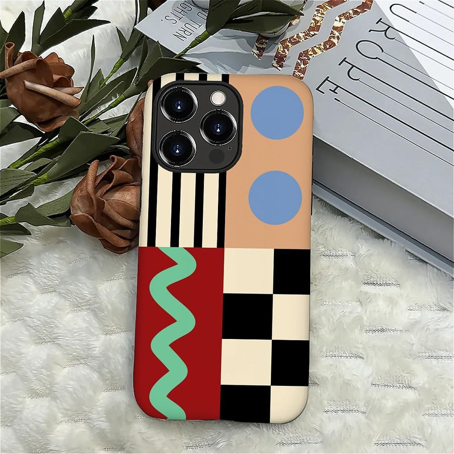 SupShell™️ TPU Geometric Pattern Case Series Compatible with iPhone Series, Stitching - Supshell