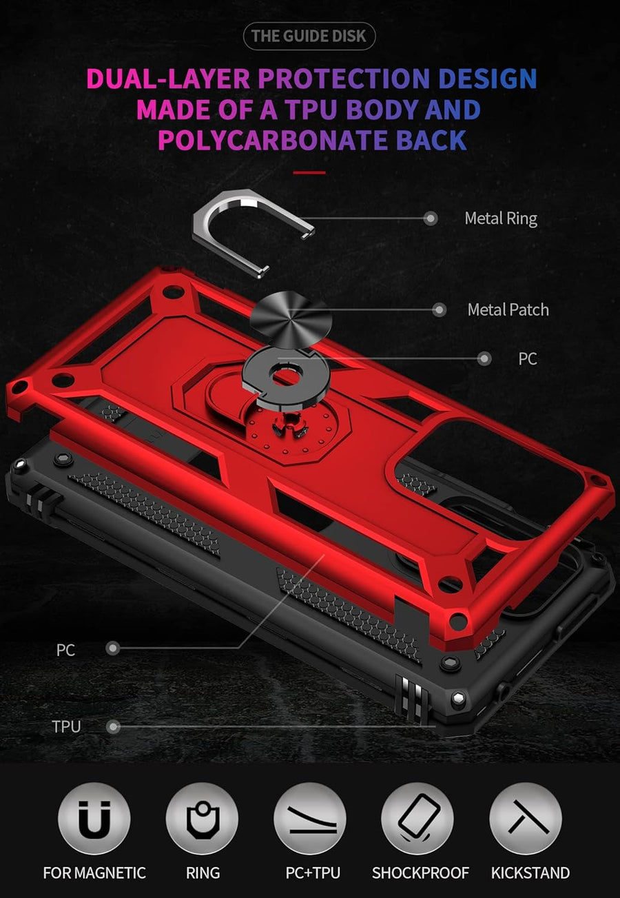 SupShell™️ TPU Military Protection Shockproof Rugged Armor Case Series for Mi 11T / 11T Pro, Red - Supshell