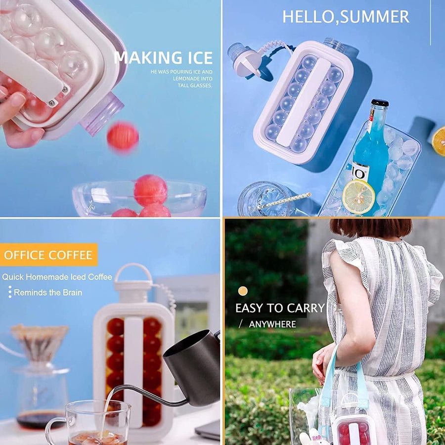 2-in-1 Water Bottle and Ice Ball Maker